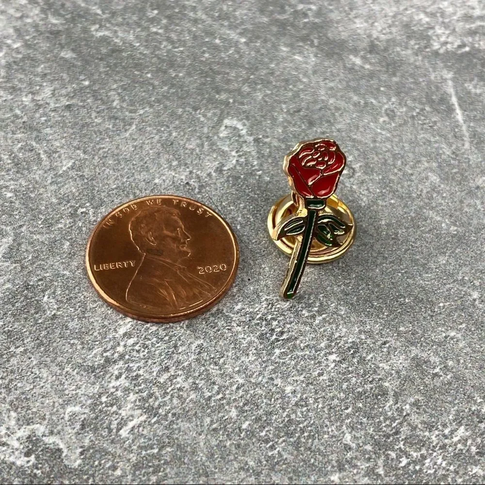 Mini Red Rose Enamel Pin/ Brooch Lapel